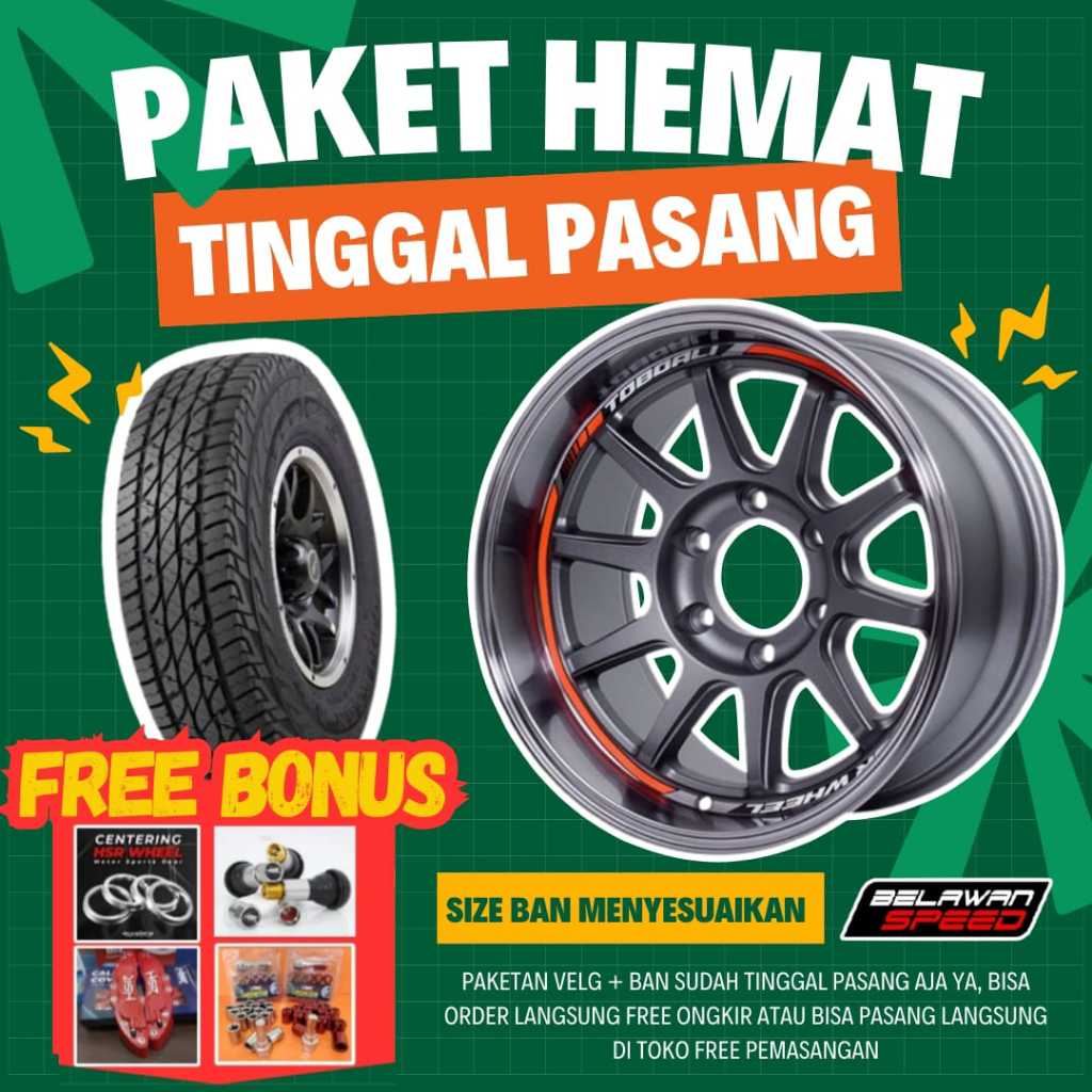 PAKET VELG PLUS BAN RING 18 MOBIL PAJERO FORTUNER HSR TOBOALI RING 18-SAMLONG