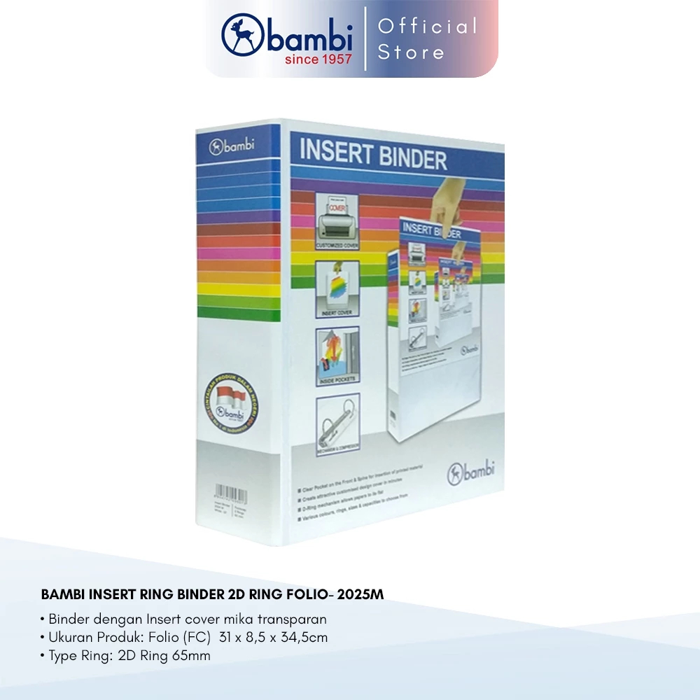 

Bambi Insert Binder Folio 2D Ring kode 2025M