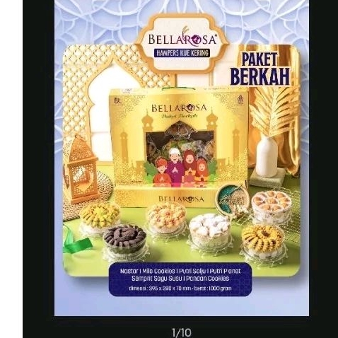 

HAMPERS KUE LEBARAN BELLAROSA PREMIUM PARCEL KUE KERING PAKET BERKAH