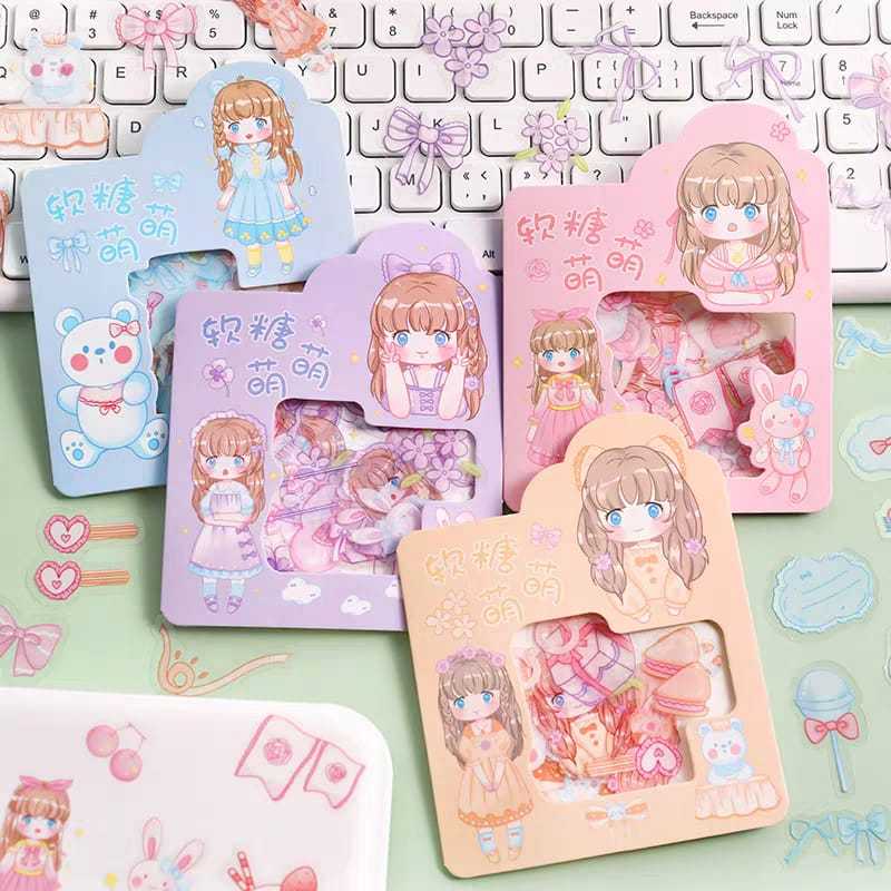 

(45 pcs) Stiker Diary Cute Girl dan Bear Dekorasi Kilat/stiker aesthetic/STIKER VIRAL SEKARANG