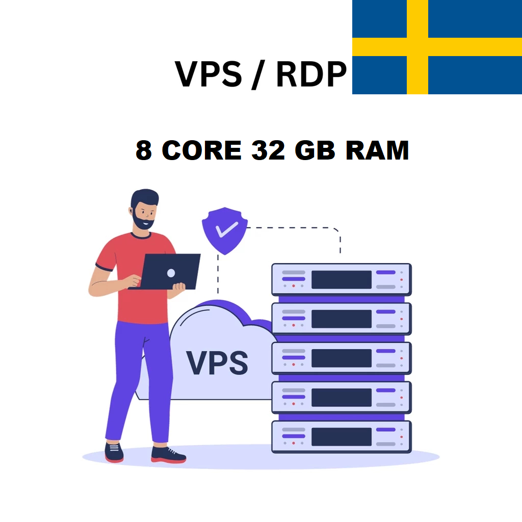 RDP / VPS 8 CORE 32GB RAM Sweden Full Garansi Full Administrator Bisa Diperpanjang Selamanya Windows