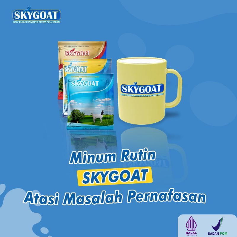 

skygoat susu kambing etawa pilihan 1box isi 10 sachet 20gr/sachet