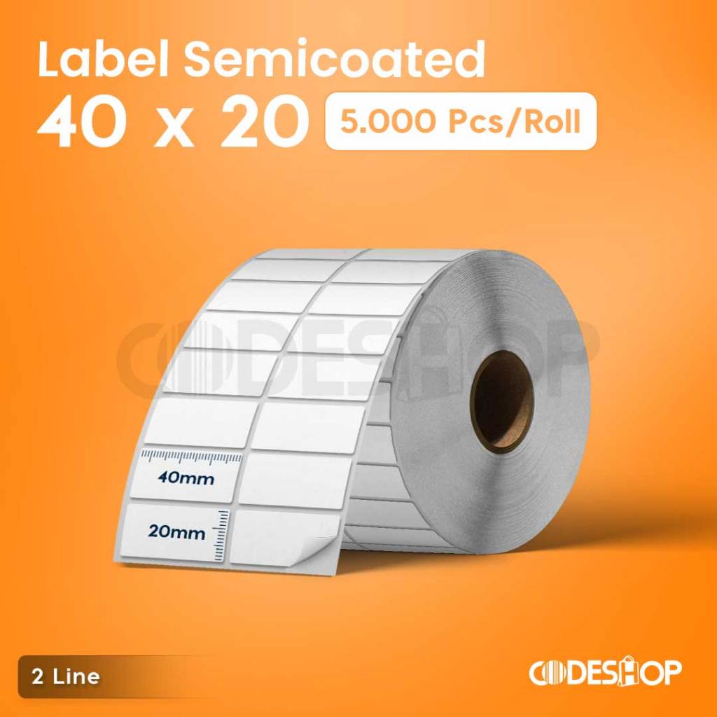 

Label Barcode 40X20 Sticker Harga 40 X 20 Semicoated Isi 5.000 PCS Murah