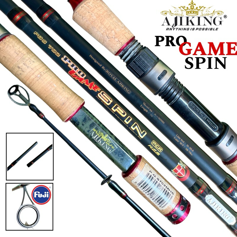 Joran Spinning Rod Ajiking PRO GAME SPIN 702 / 10-20Lb