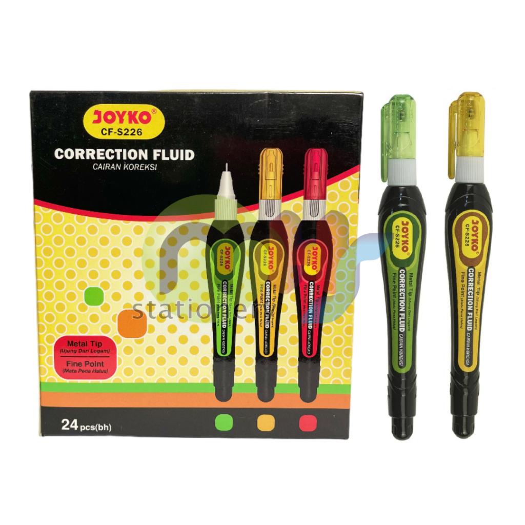 

Correction Fluid / Cairan Koreksi / Penghapus Cair Joyko CF-S226 1 Box 24 Pcs