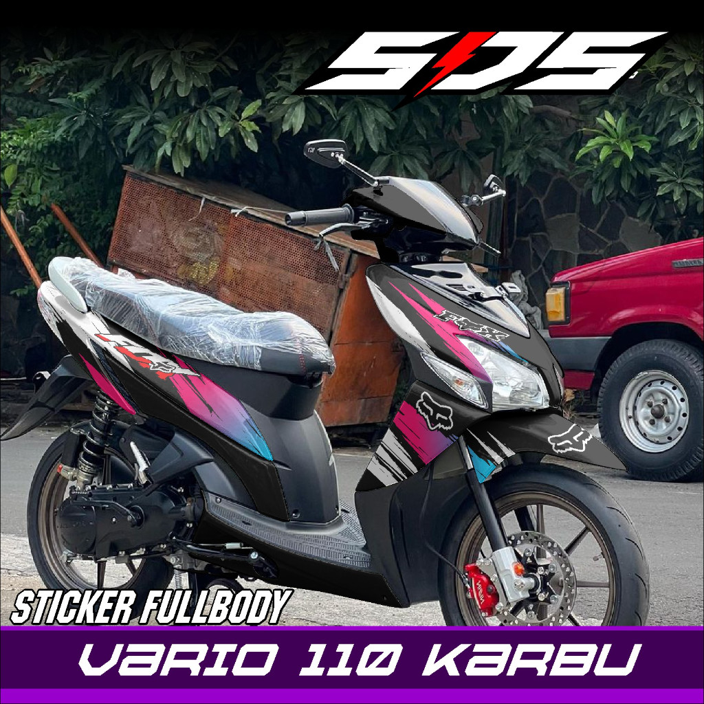 Decal Sticker Full Body VARIO 110 Karbu 2006-2011 Stiker Decal Vario Karbu Variasi Motif FOX