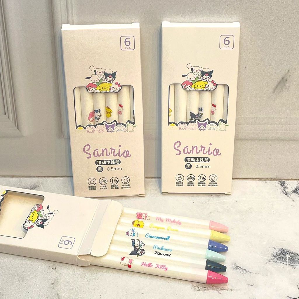 

[1 Box 6 Pcs] Pulpen Cetek Pena Gel / Paket Pen Cetek Hewan Lucu Sanrio Kuromi Cinnamoroll My Melody Pompompurin Pochacco Hello Kitty PC-1518 ATK Alat Tulis Kantor COD Ready Stock Hadiah Souvenir Anak & Dewasa