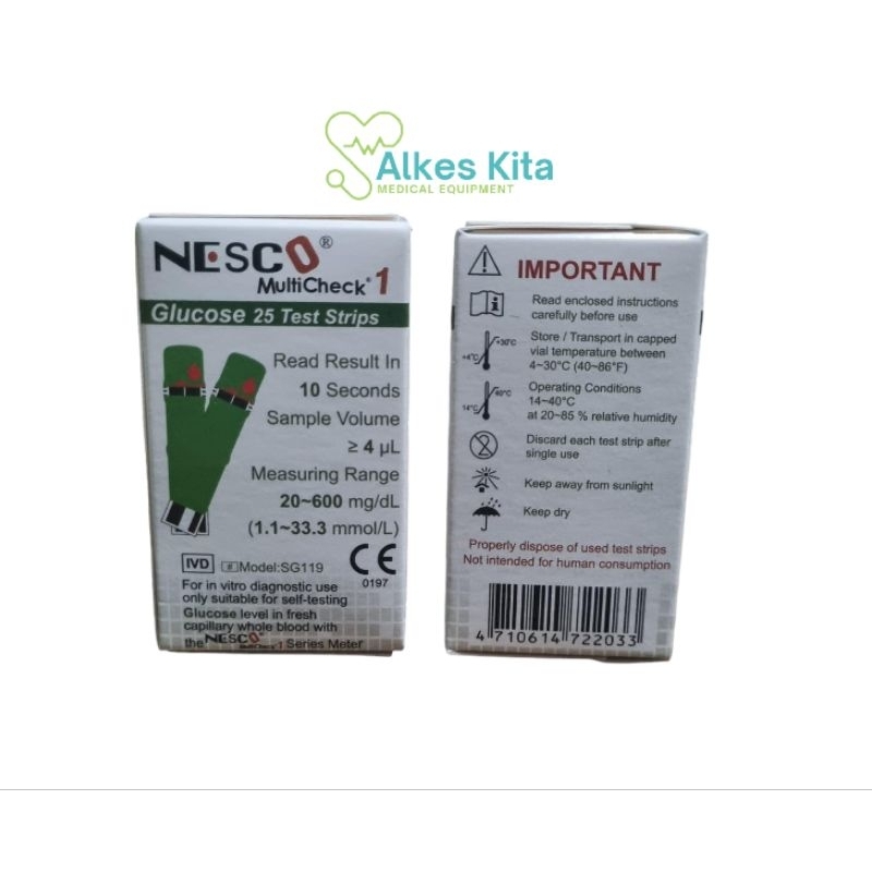 STRIP GLUCO NESCO // STIK GULA NESCO // STRIP GDS NESCO