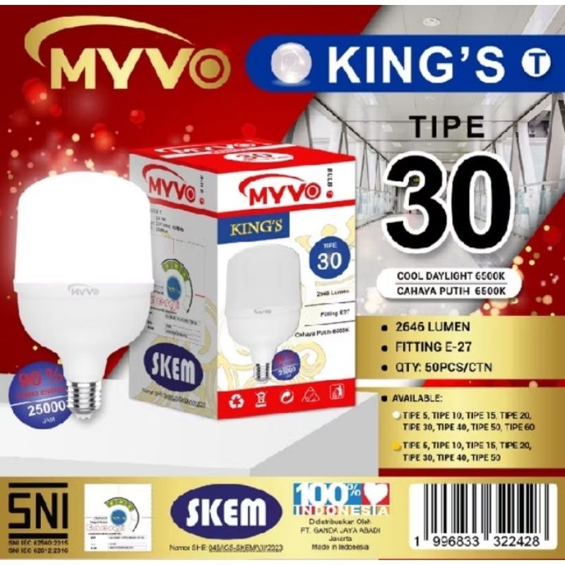 Lampu LED myvo king tipe 30