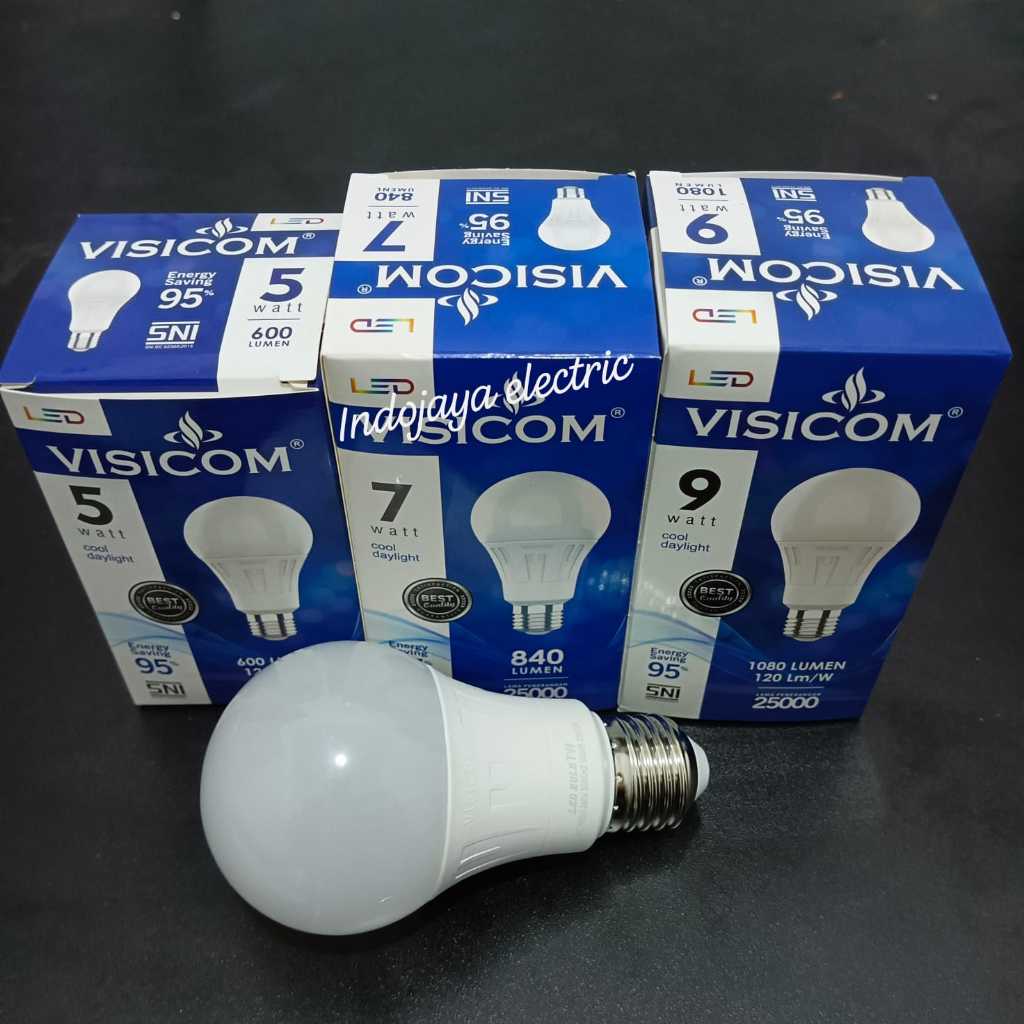 Lampu LED bulb Visicom 5 watt 7 watt dan 9 watt lampu led murah