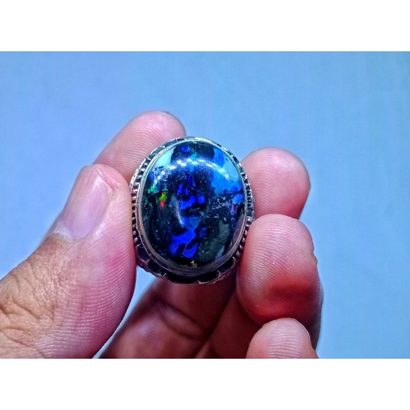 BATU ALAM KALIMAYA BANTEN TOK TOK JARONG BIANG TANPA SENTER SIZE JUMBO 21.1MM X 16.5MM RING 9