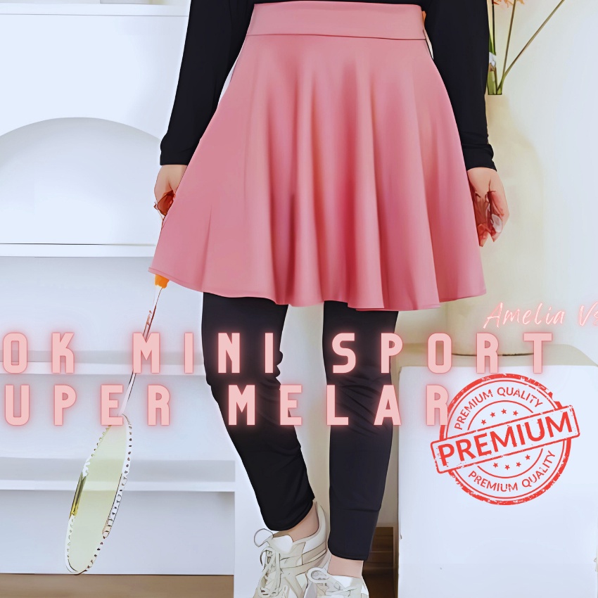 KI3 Rok M Scuba Melar Mayung Sport Skirt Premium Pakaian Olahraga Senam Aerobic Zumba Wanita