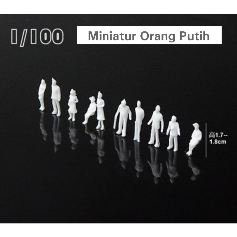 Miniatur Orang Putih 1:100 , Maket Orang Monokrom