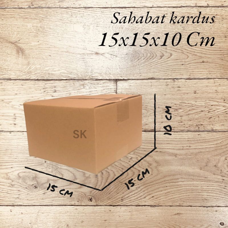 

kardus box Ukuran 15x15x10 cm single wall polos