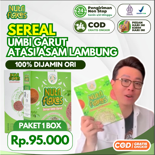 

Nutriflakes Sereal Asam Lambung - Ampuh Mengatasi Asam Lambung Gerd, Maag 1 Box