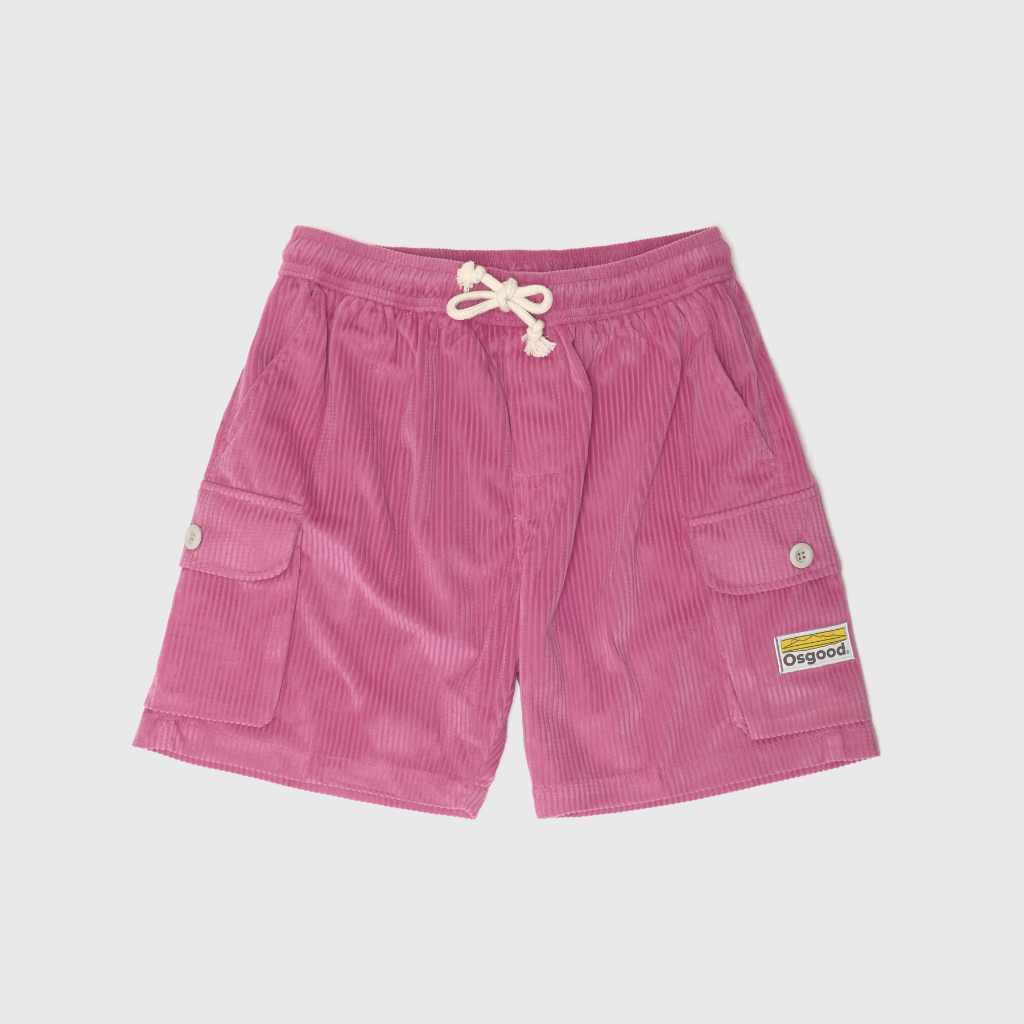 Osgood - Celana Pendek Corduroy Cargo Pants - Pink
