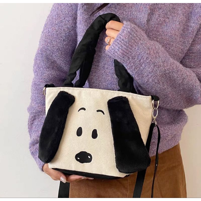 Tas Snoopy Penauts ORI Tas Tenteng Selempang Canvas Snoopy Import Tas Lucu Wanita Tas Cute Snoopy