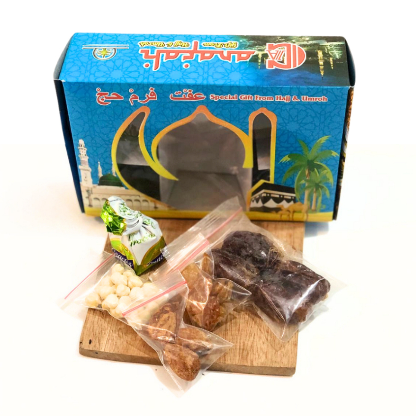 

Paketan Haji Saudi / Paketan Murah Per Box / Paketan Oleh oleh Haji dan Umroh
