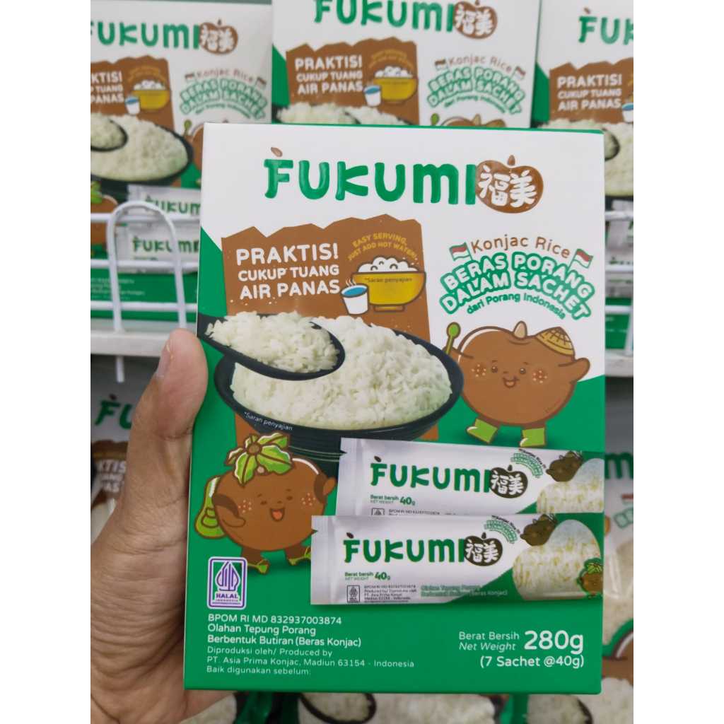 

FUKUMI Beras Porang Box Sachet / Shirataki / Konjac Rice