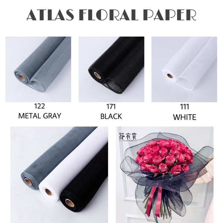 

Produk Trending READY Flower Wrapping Paper Kain Polynet Roll Tile Jaring Pembungkus Buket Bunga Florist