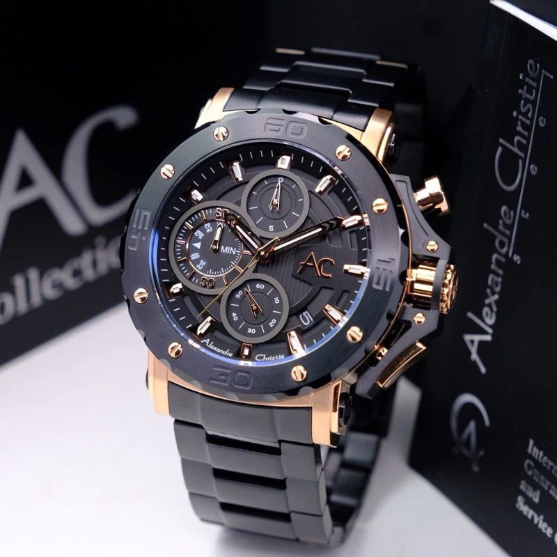 JAM TANGAN ALEXANDRE CHRISTIE AC9205/ AC 9205 MC / AC 9205MC ROSE GOLD ORIGINAL PRIA BISA COD SELURU