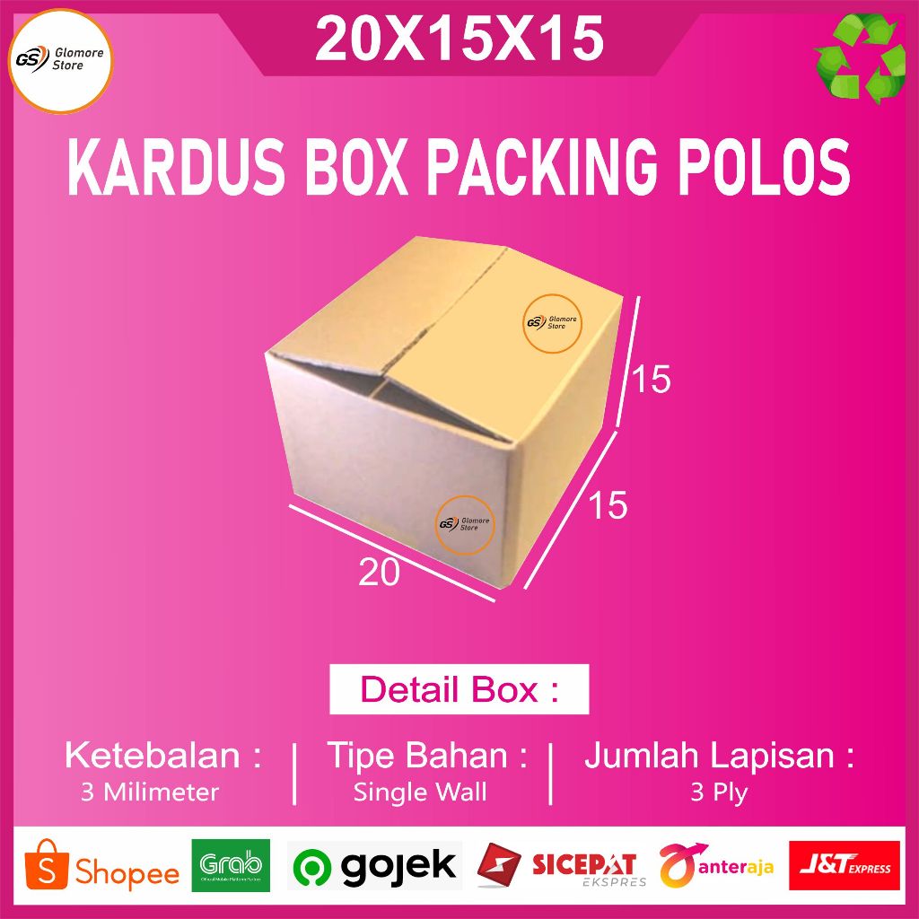 

KARDUS PACKING POLOS Uk. 20X15X15 CM