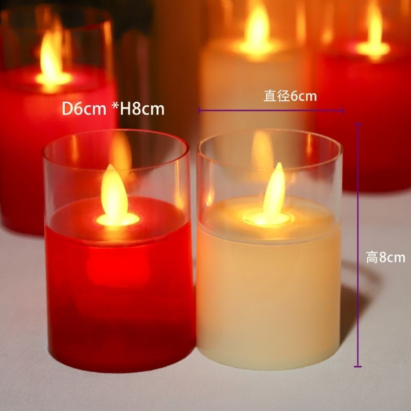 lilin led gelas diameter 6cm