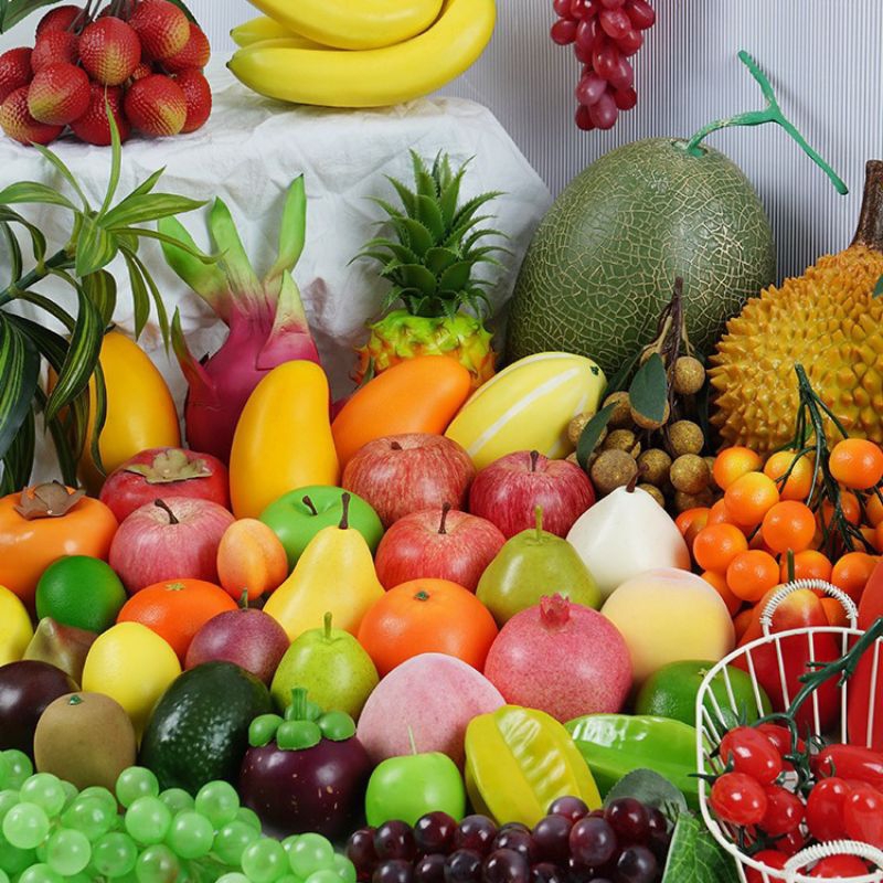 BUAH SAYUR PLASTIK TIRUAN PALSU FAKE FRUIT VEGETABLE ARTIFICIAL BUAH ARTIFICIAL BUATAN IMITASI TIRUA