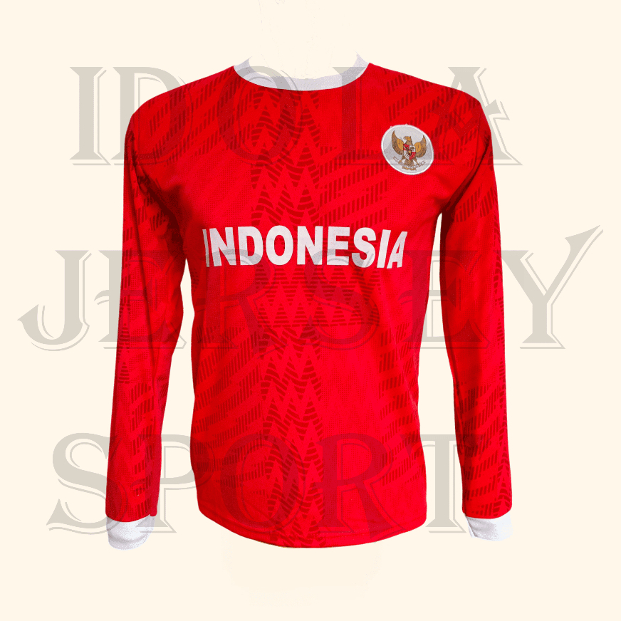 Kaos bola lengan panjang kaos dewasa timnas indonesia
