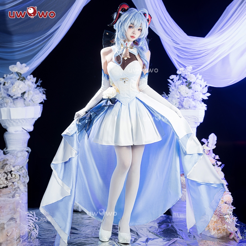 【Uwowo】Genshin Impact cosplay Ganyu cosplay Costume and Ganyu Wig