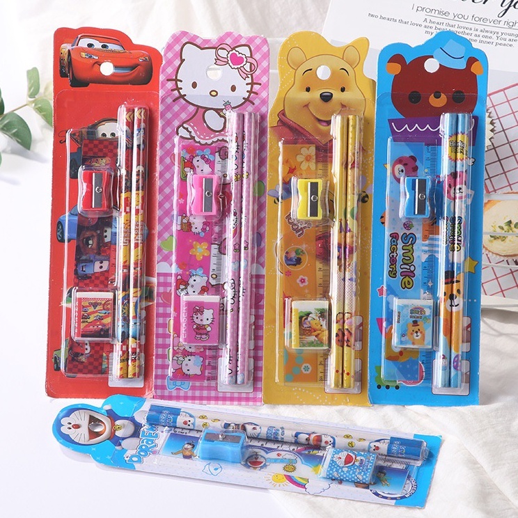 

Grosir Gembira Alat Tulis Anak Lucu 1 Satu Set Lengkap Pensil Pencil Rautan Lancaran Penghapus Penggaris