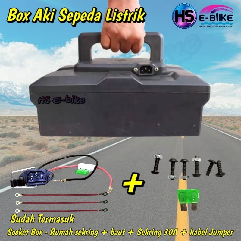 BOX BATTERY / ACCU SEPEDA LISTRIK 48V 12V