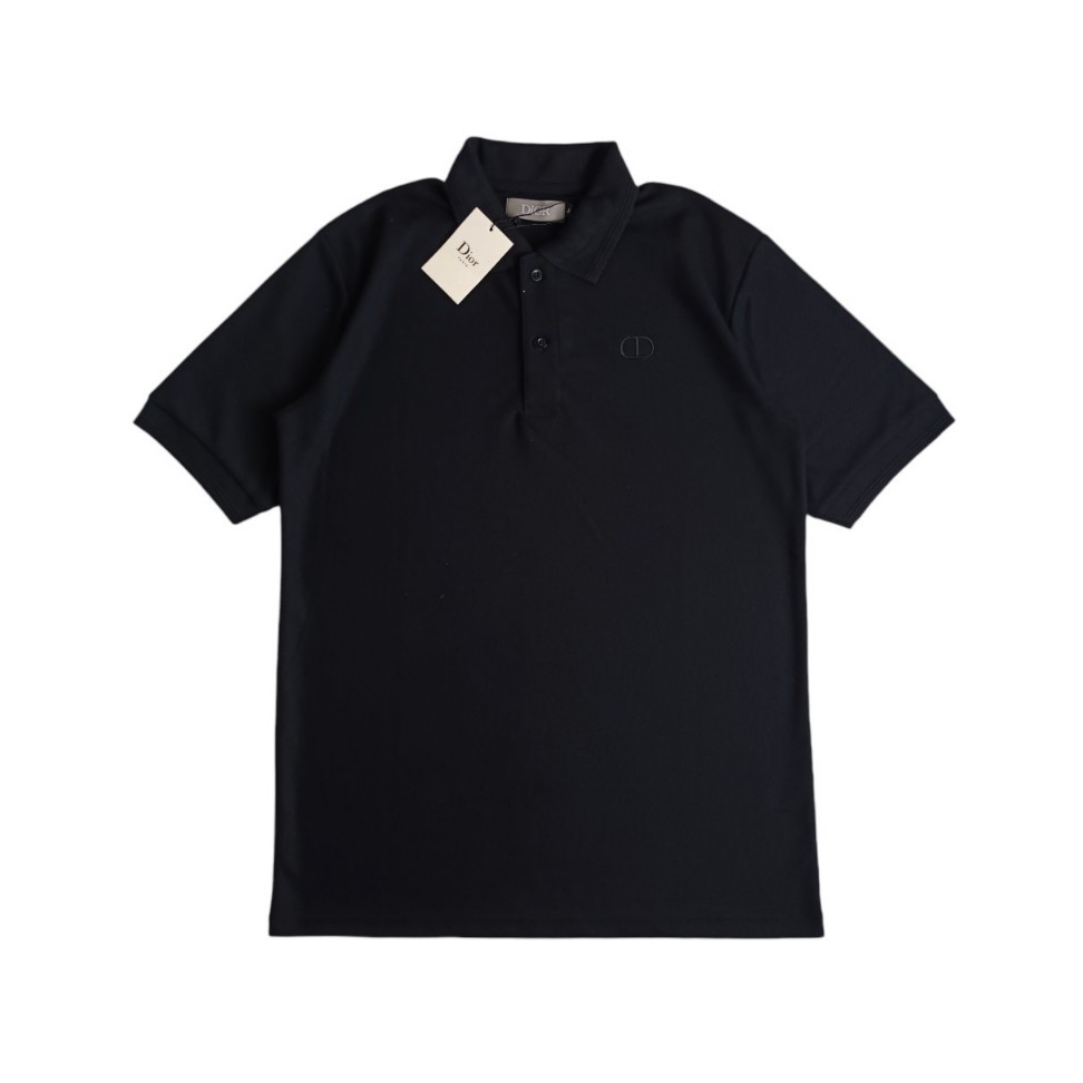 Kaos Polo Shirt Pria CD Dior Hitam