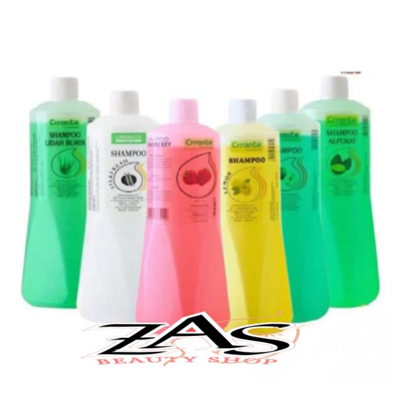 Crrante Shampoo 1000ml / 1 Liter Shampo Silk Fresh / Lemon / Lidah Buaya / Alpukat / Strowberry Samp