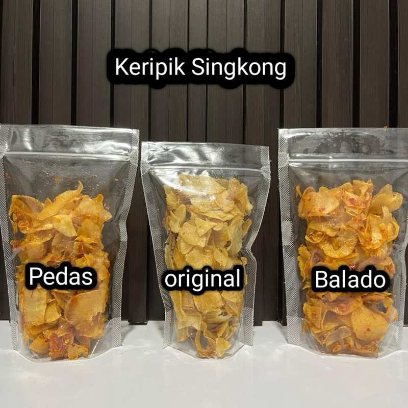 

Keripik singkong balado/pedas/original berat 100Gram