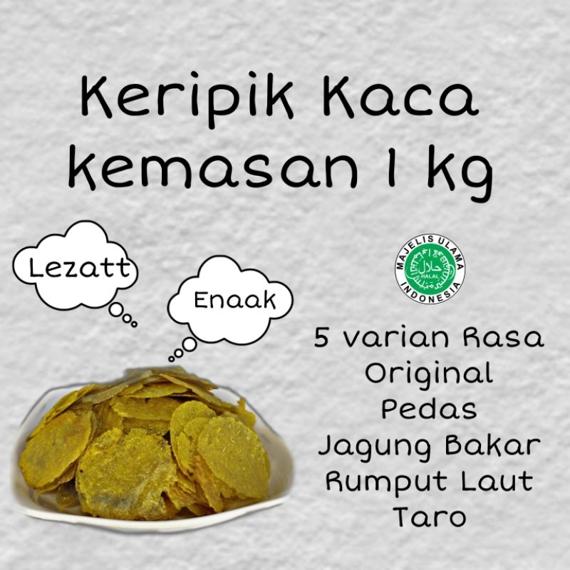 

KRIPCA keripik kaca Dapoer ipeh 1 KG camilan snack food crispy gurih pedas