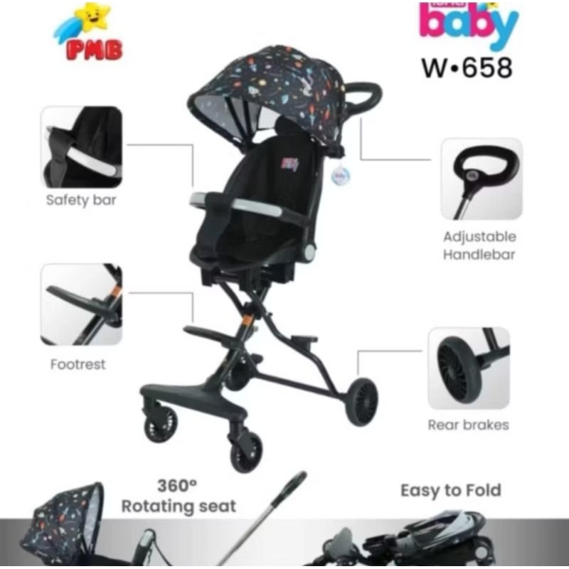 STROLLER BABY/STROLLER BAYI PMB (W-658 IORA)