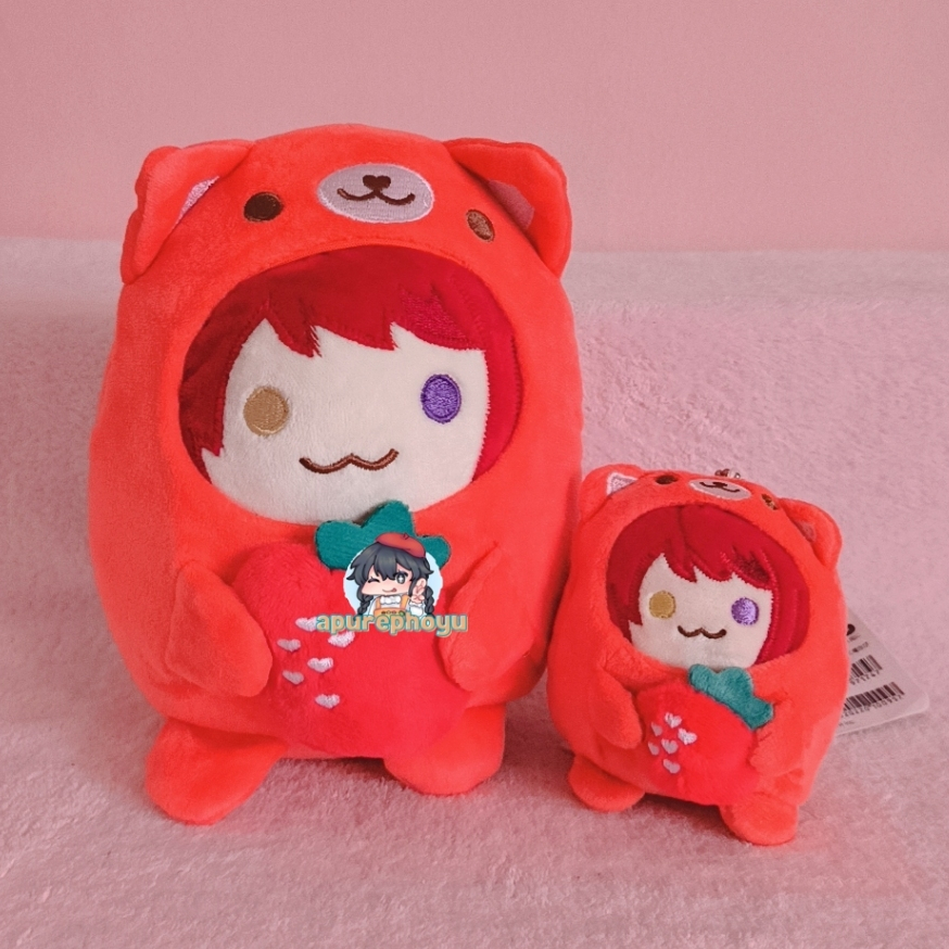 Boneka Sutopuri Strawberry Prince Rinu Mochi Mochi Neko Animal Cat Plush
