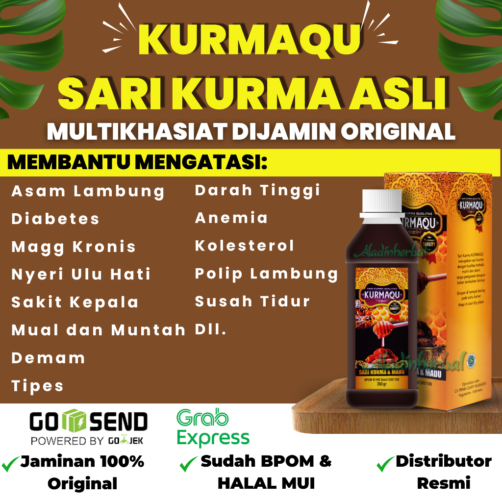 

MADU KURMA HERBAL PLUS SARI KURMA KURMAQU 100% MURNI - KUALITAS PREMIUM