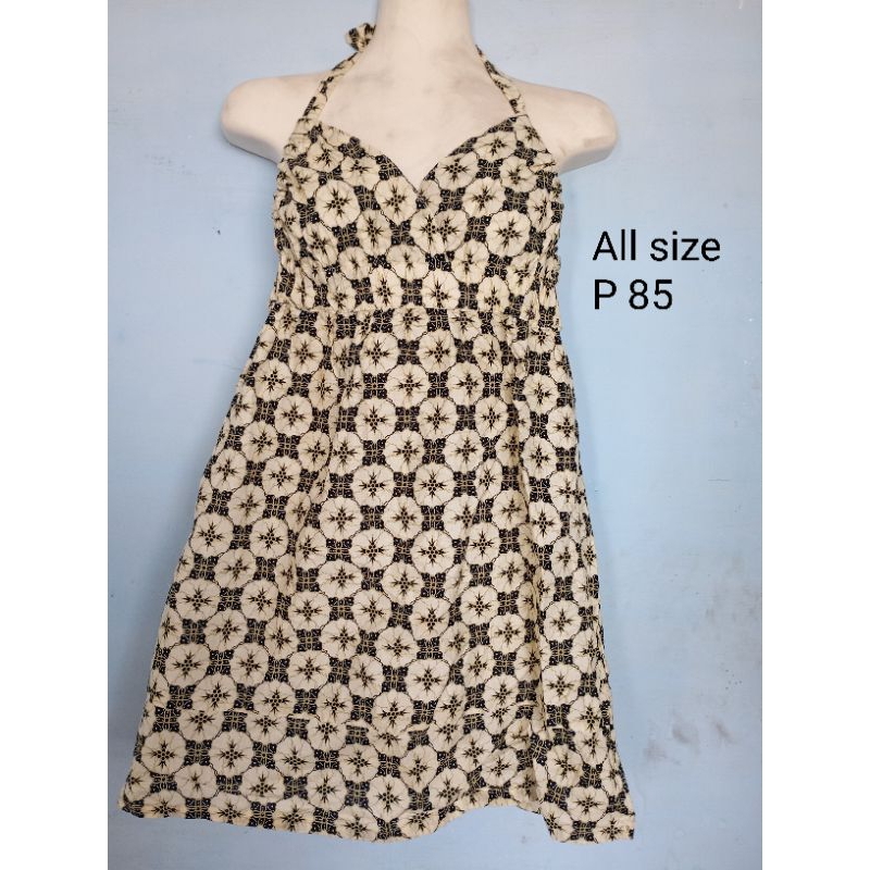 Sale mini dres tanktop halter top batik vintage korea murah