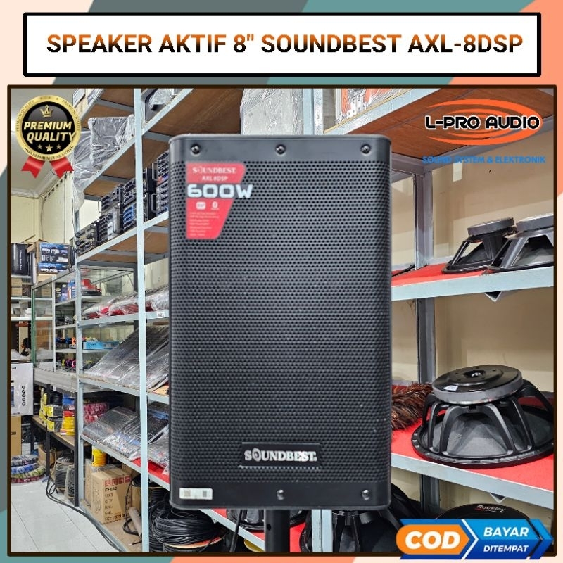 (JUAL 2 BUAH) Speaker aktif 8in SOUNDBEST AXL 8DSP 600 watt AXL8