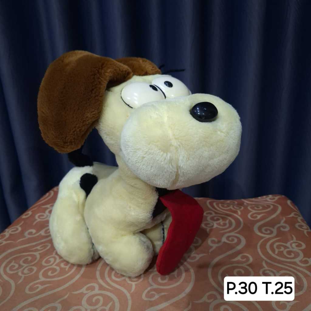 Boneka Odie Guguk Garfield Mata Keras Sedang Minus Original Paws Vintage 1978 Cantik Lucu Gantungan