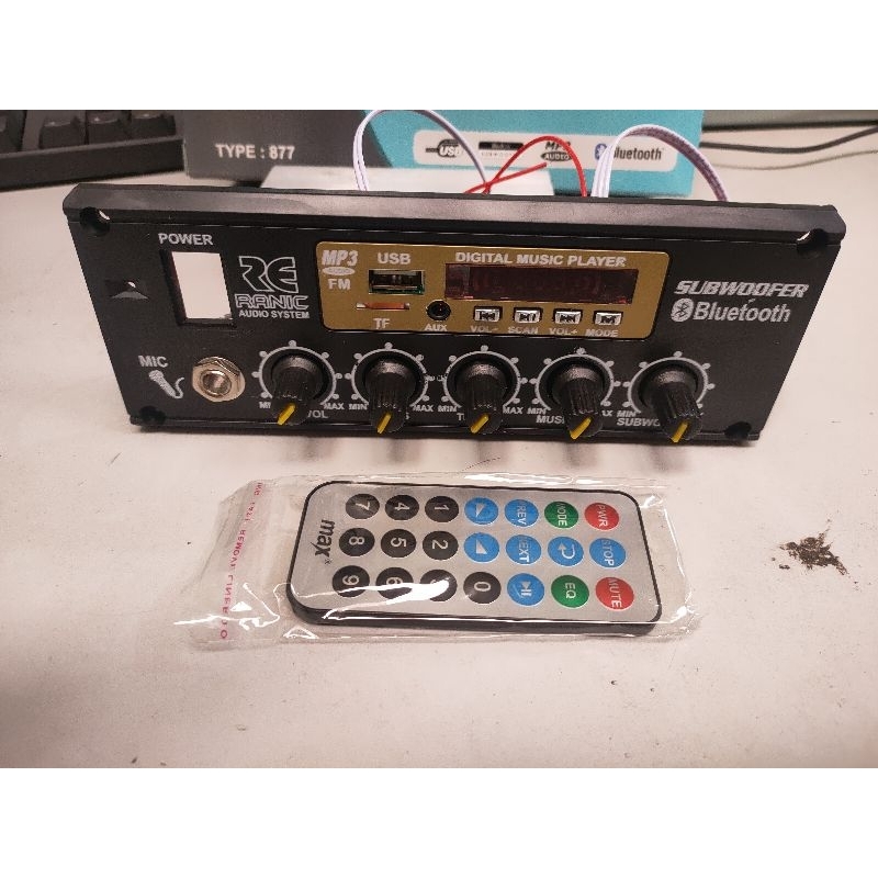 Kit Aktif Speaker Mono Amplifier Karaoke Mic Plus Subwoofer Mp3 Bluetooth