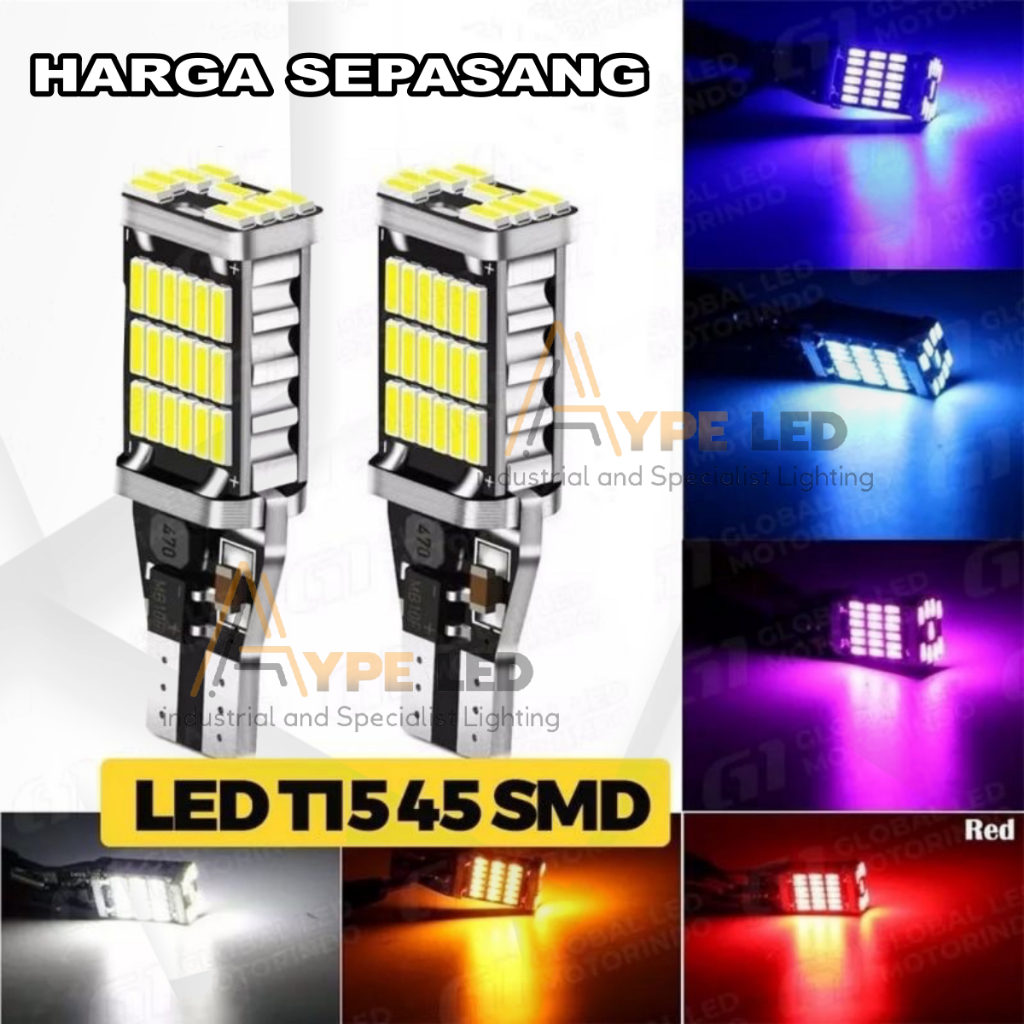 Lampu LED Sein Senja T10 T15 45 LED SMD SEPASANG SEIN SUPERBRIGHT SEPASANG SENJA SEIN MOTOR MOBIL