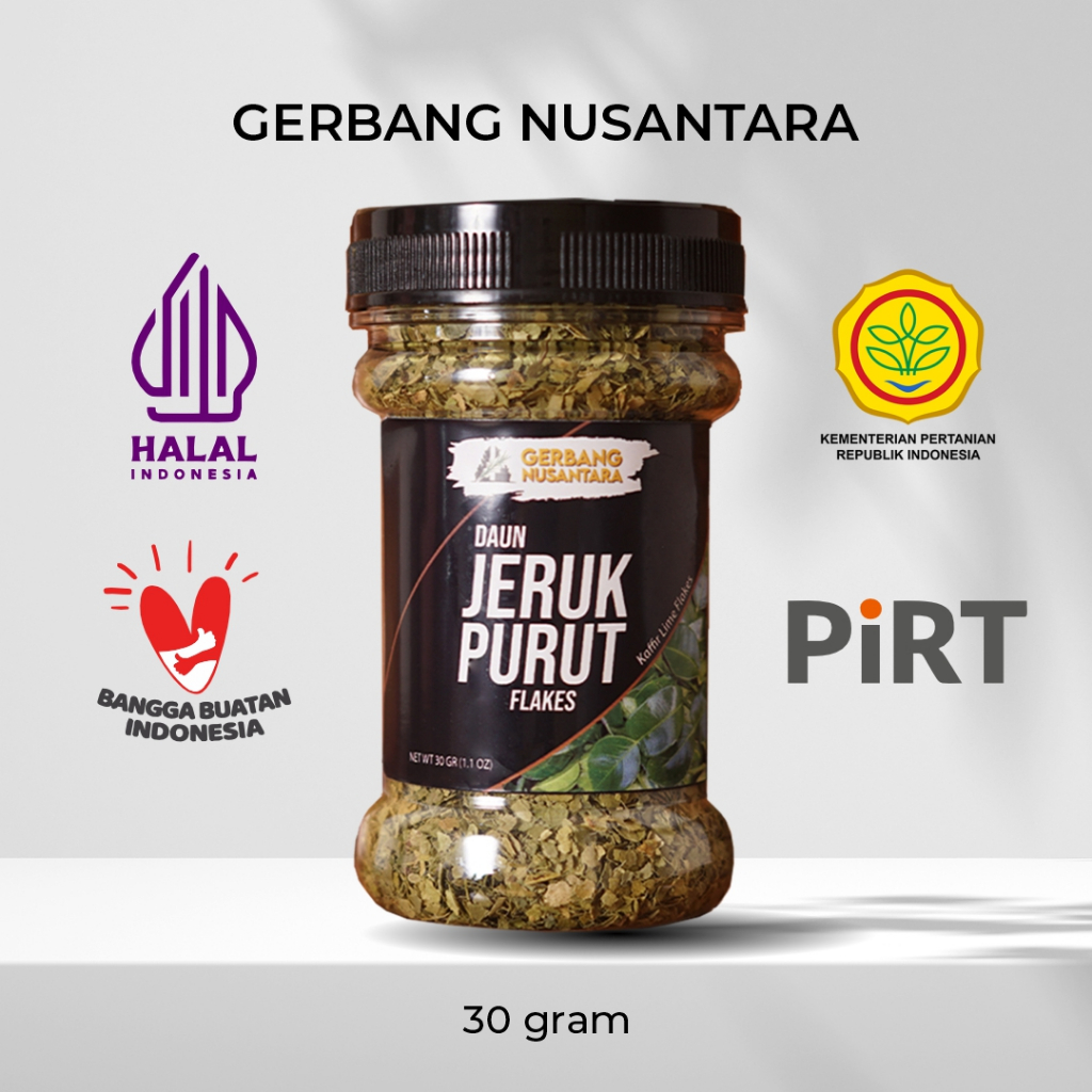 

Gerbang Nusantara - Daun Jeruk Flakes Bumbu Masak Dapur Rempah 30gr