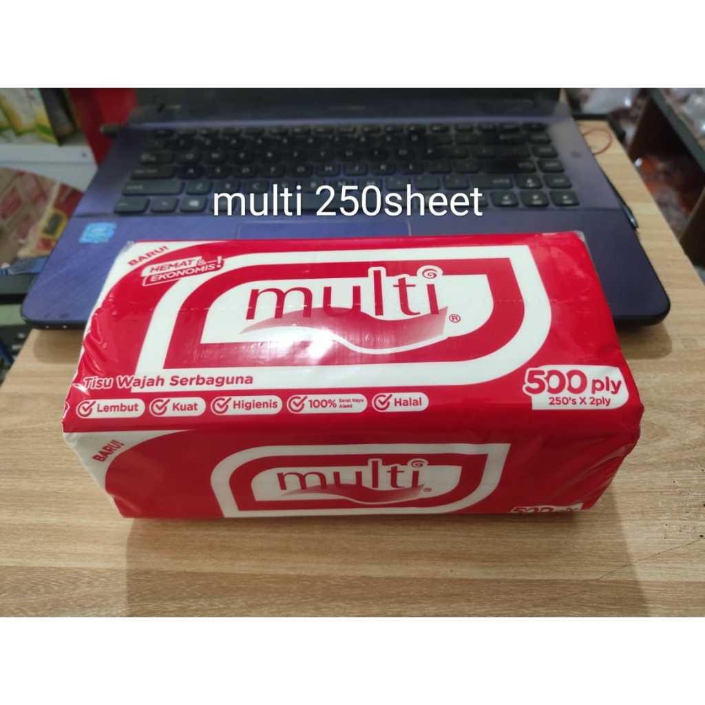 

Tisu Tissue MULTI 500 helai 250 sheet facial tissue 2ply tisu wajah