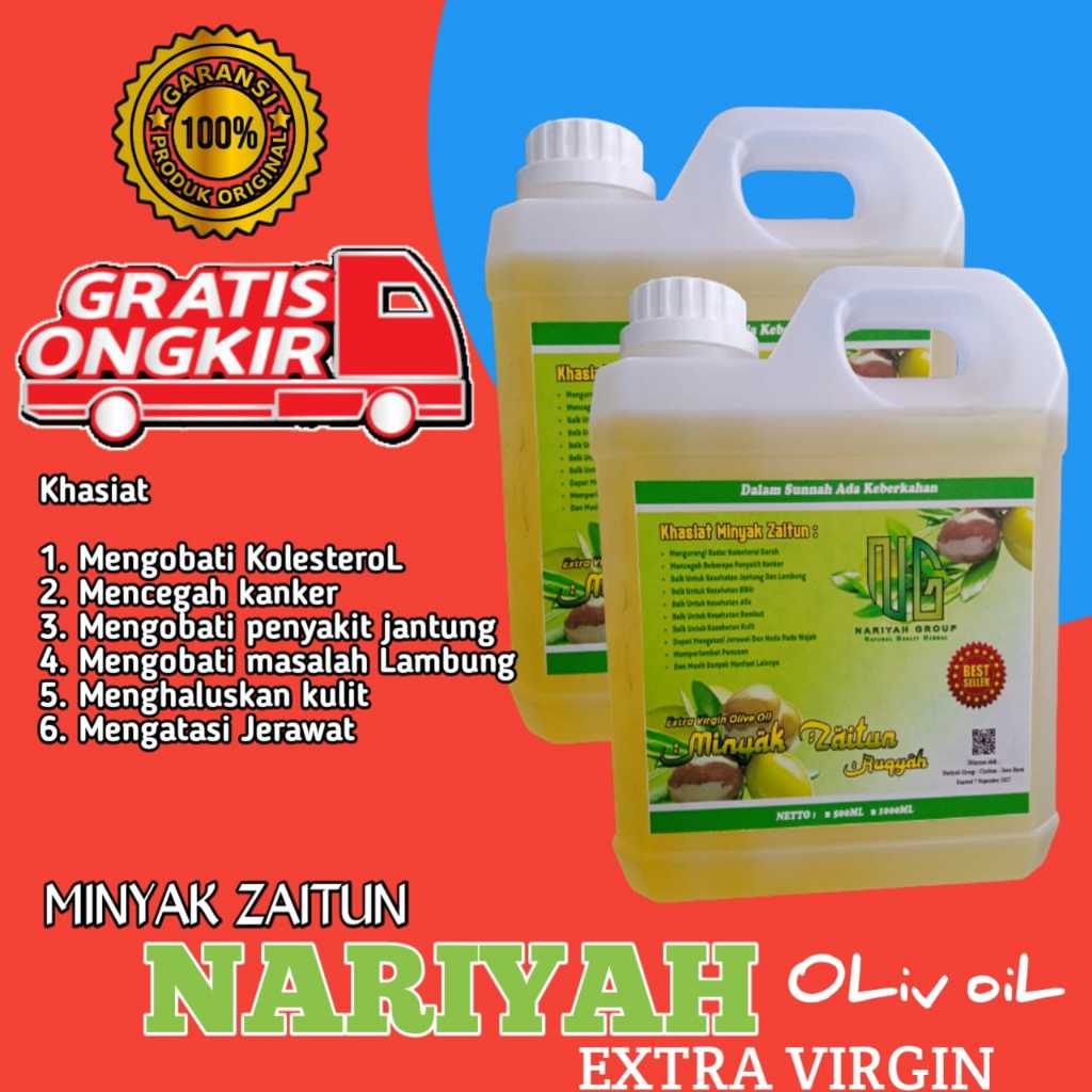 

MInyak Zaitun Nariyah Zaitun Extra Virgin Olive Oil 1000mL ORIGINAL