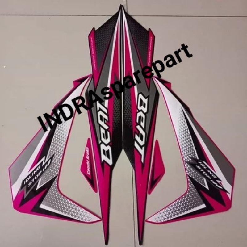 striping stiker body motor beat eco 2018 magenta