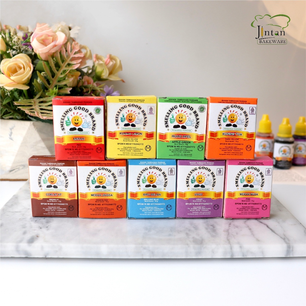 

JINTAN BAKEWARE Pewarna Makanan Bubuk Smelling Good 9 Warna / Food Coloring Powder 10 g
