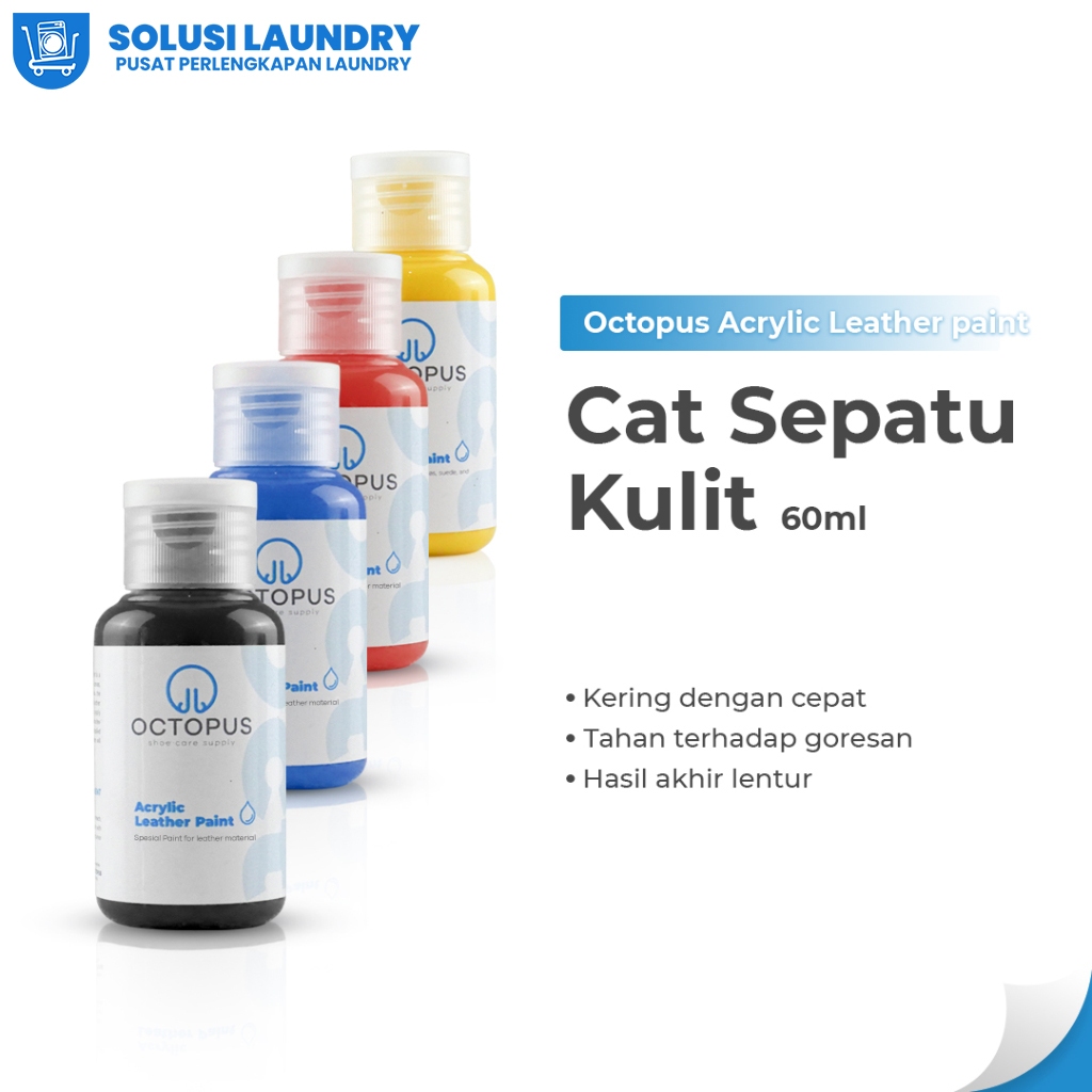 Cat Sepatu Kulit dan Sintetis Cat Kulit Octopus 60ml